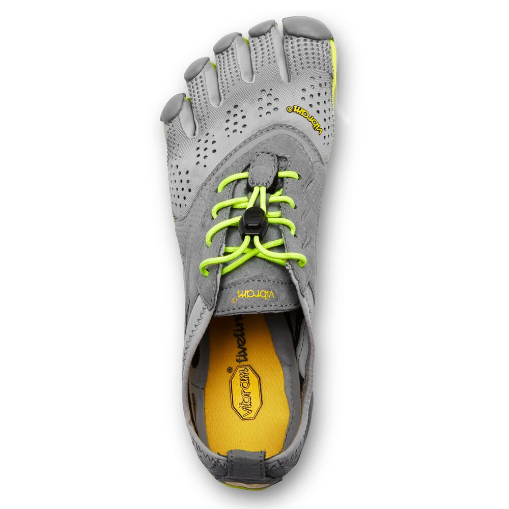 Vibram FiveFingers Dames V-Run - Hardloopschoenen Grijs/Groen - 692874PFJ